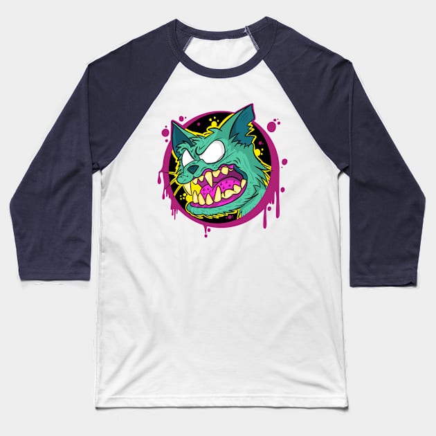 Angry Kitty Baseball T-Shirt by RyDesign.AZ